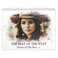 *~* AP59 Mujeres Cowgirl silvestres 4 Calendario