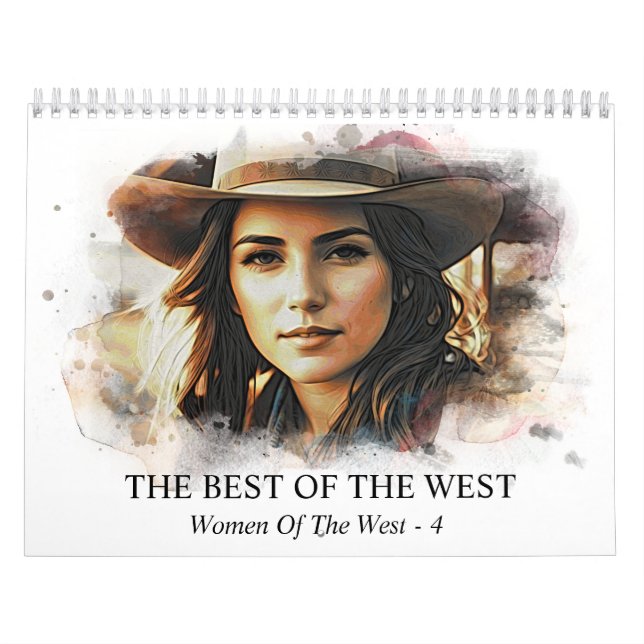 *~* AP59 Mujeres Cowgirl silvestres 4 Calendario (Tapa)