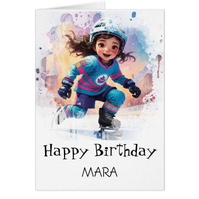*~* AP94 17 Tarjeta de cumpleaños para niña jugado (Frente)