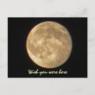 AP- Deseos divertidos de estar aquí postal de luna