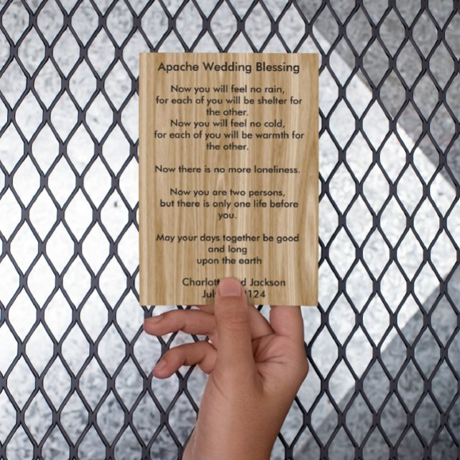 Apache Boda Blessing Wood Grain (Subido por el creador)