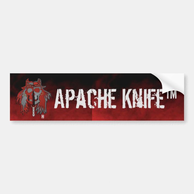 Apache Kinfe ®️ ™️ 🇺 🇸 pegatina del parachoques (Frente)