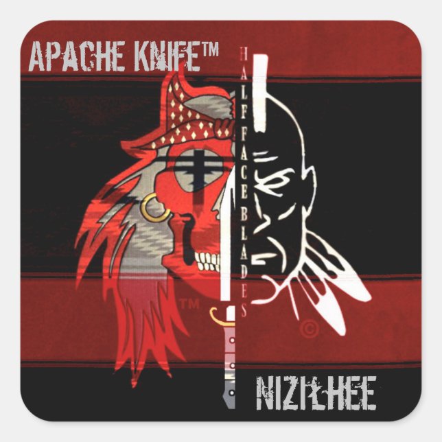 Apache Kinfe ®️ ™️ 🇺 🇸 Pegatina NIZILHEE (Anverso)