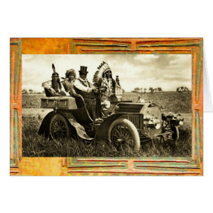 APACHES Y GERONIMO CONDUCIENDO UN AUTOMÓVIL