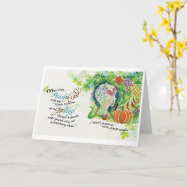 Apacible dios/jardinero, tarjeta de felicitación p