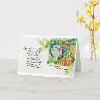 Apacible dios/jardinero, tarjeta de felicitación p