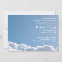Apacible Sky 2 con poema Invitación funeraria