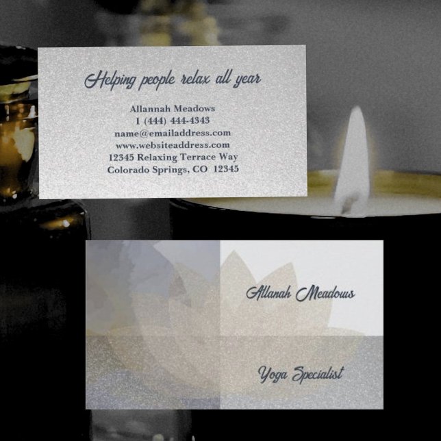 Apacible tarjeta de visita Gold Lotus Yoga Meditat (Subido por el creador)