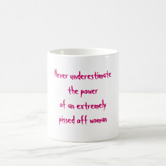 Apagado Pissed taza de la mujer