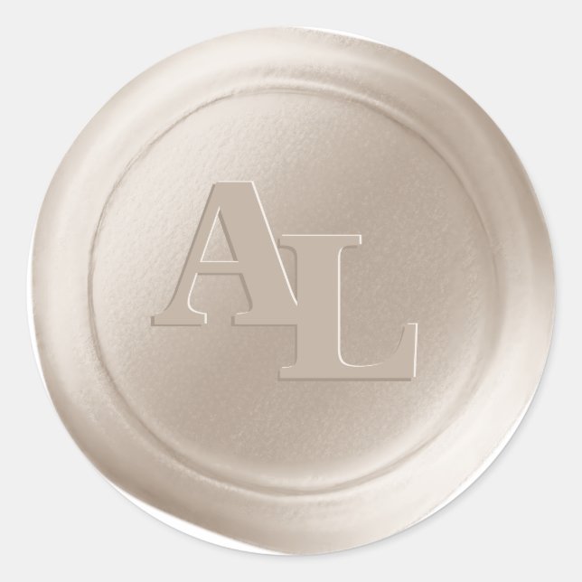 Apagón de sellado de lino blanco beige pegatinas d (Anverso)