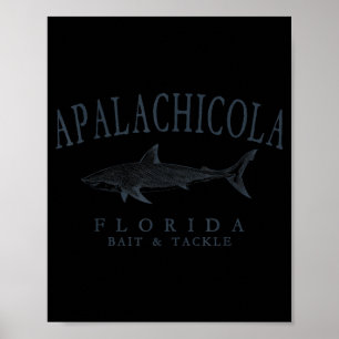Apalachicola florida tiburón arte retro pizarra pe