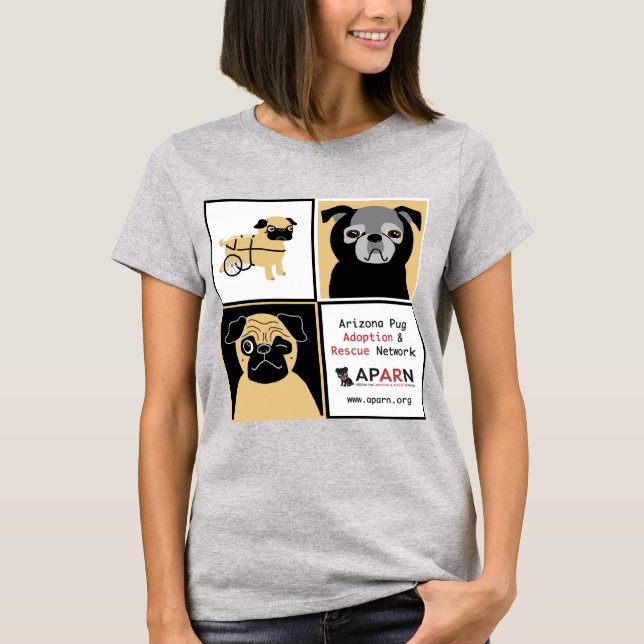 APARN Rescue Pugs Women's Bella Jersey T-Shirt (Anverso)