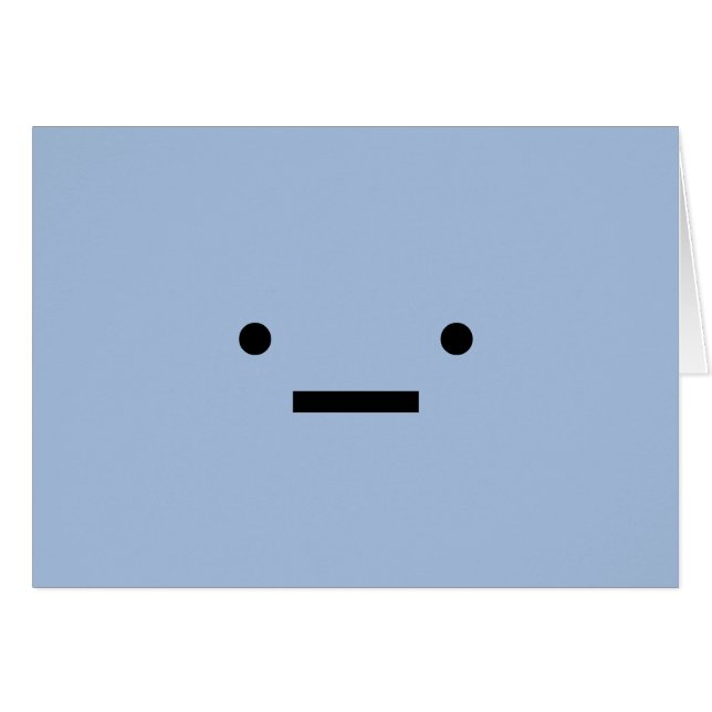 Apatía (emoticono): tarjetas (Anverso (Horizontal))
