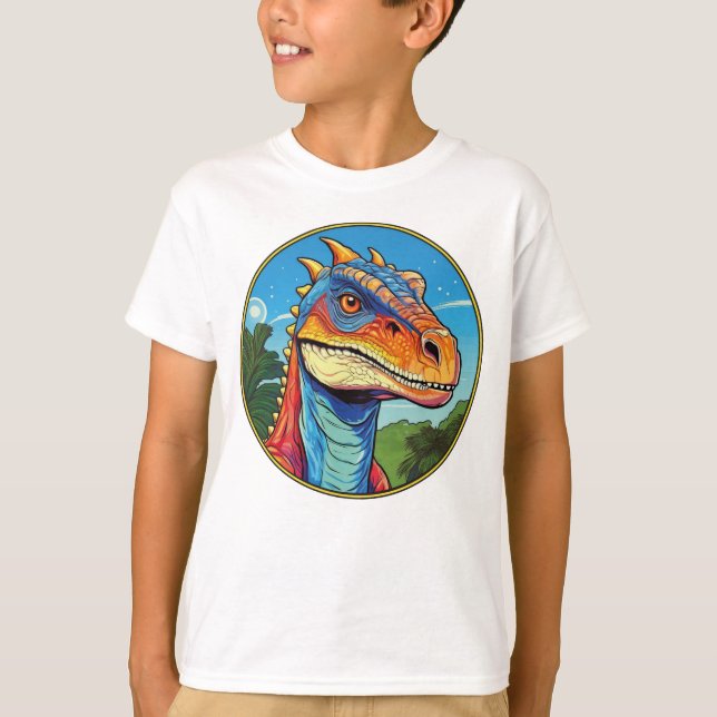 Apatosaurus - Clásica Camiseta de Dinosaurio (Anverso)