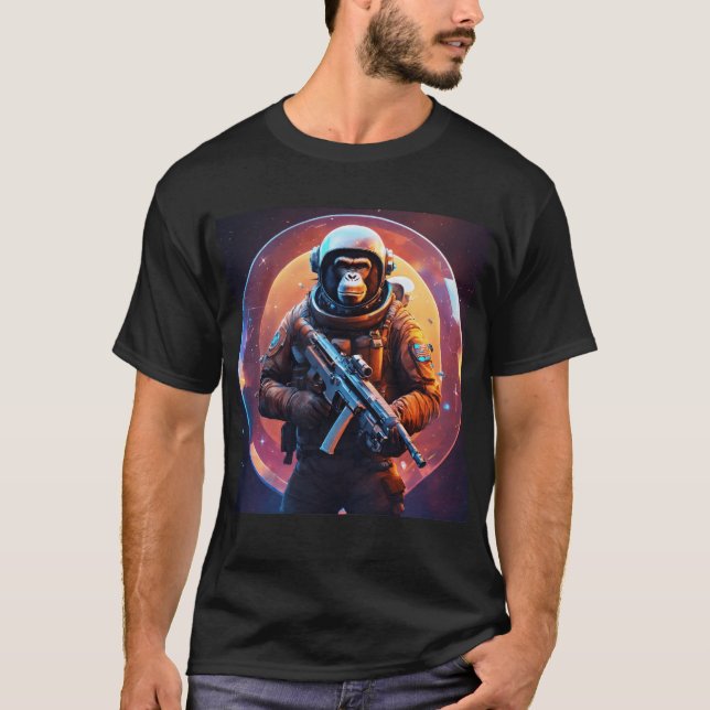 Ape con una pistola: Camiseta de energía silvestre (Anverso)