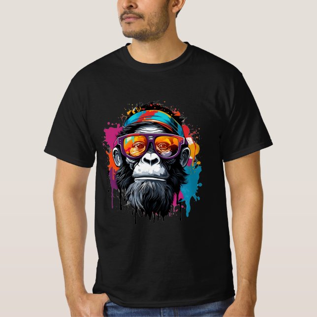 Ape urbano: Arte de camisetas de colores en graffi (Anverso)
