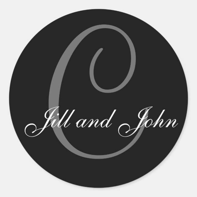 Apellido inicial C más nombres Pegatina negra (Anverso)