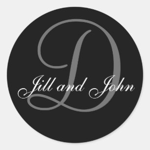 Apellido inicial D más primeros nombres Pegatina n