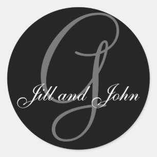 Apellido inicial G más primeros nombres Pegatina n