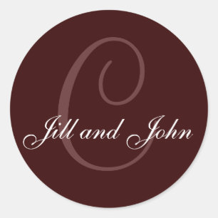 Apellido inicial, primer nombre Pegatina de chocol