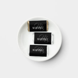 Apellido personalizado elegante negro | Nombre