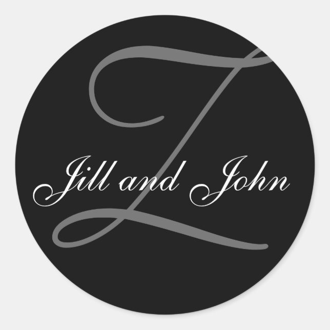 Apellido Z inicial más el pegatina negro de los (Anverso)