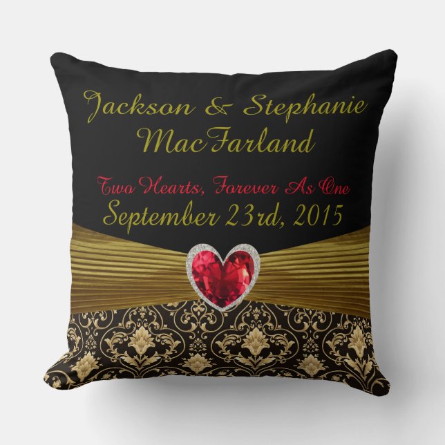 Apenas almohada casada personalizada del regalo de (Anverso)