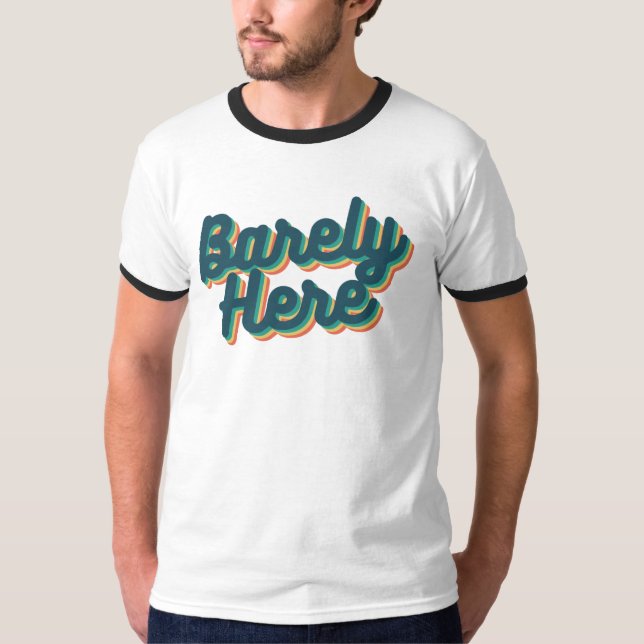 Apenas aquí / camiseta azul (Anverso)