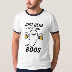 Apenas aquí para la camisa divertida de Halloween