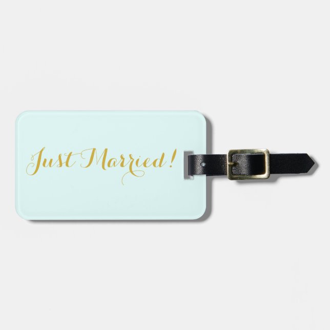 Apenas casado en etiqueta del equipaje del viaje (Frente Horizontal)