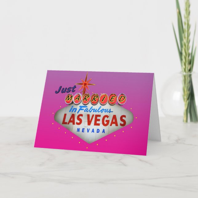 Apenas casado en Las Vegas que casa invitaciones (Anverso)