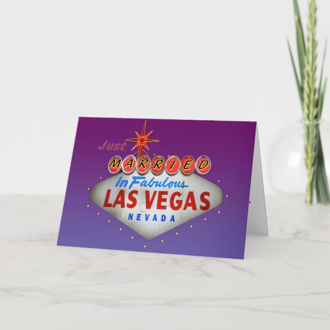 Apenas casado en Las Vegas que casa invitaciones (Anverso)