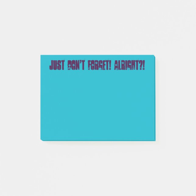 ¡Apenas no olvide! Notas de post-it (Anverso)