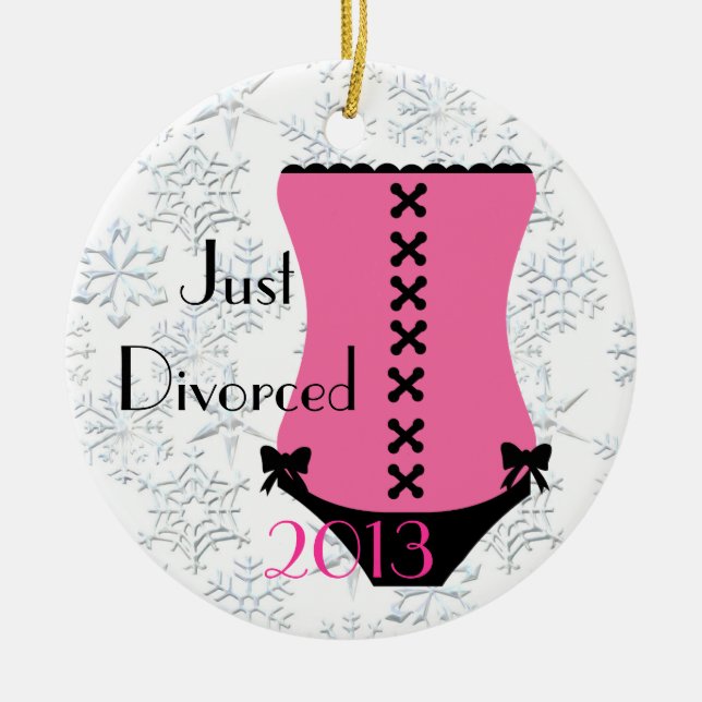 Apenas ornamento divorciado del navidad del corsé (Frente)