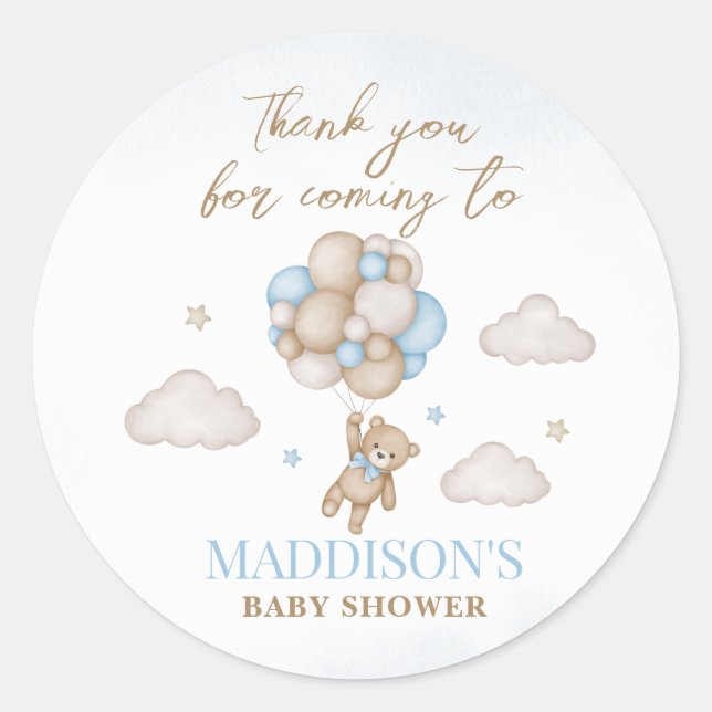 Apenas Podemos Esperar Calcomanía de Baby Shower (Anverso)