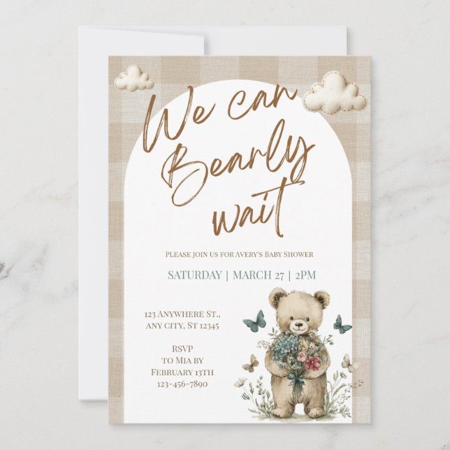 Apenas Podemos Esperar Invitación al Baby Shower d (Anverso)