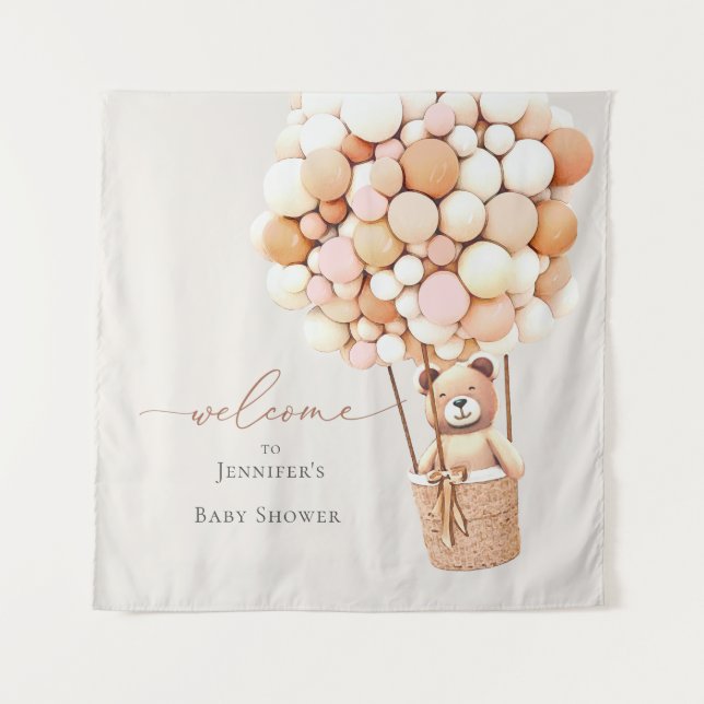 ¡Apenas Podemos Esperar! Tapiz para Baby Shower (Anverso)