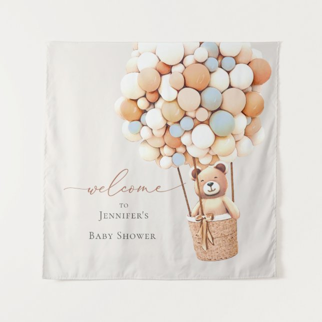 ¡Apenas Podemos Esperar! Tapiz para Fiesta de Bebé (Anverso)