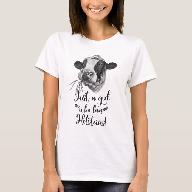 Apenas un chica que ama la camiseta de las vacas (Anverso)