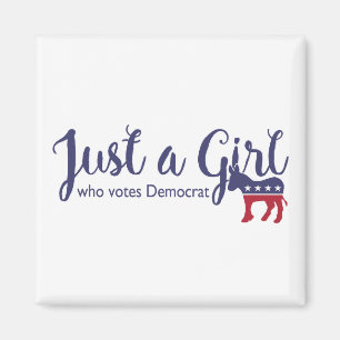 Apenas un chica que vota el imán de Demócrata