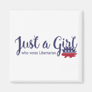 Apenas un chica que vota el imán libertario