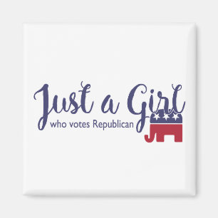 Apenas un chica que vota el imán republicano