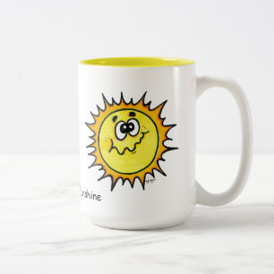 Apenas un rayo de la taza de café de la sol