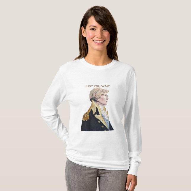 Apenas usted camiseta larga de la manga de (Anverso completo)