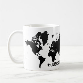 Apenas vaya. Taza de café del mapa del mundo
