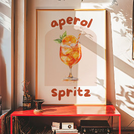 Aperol Spritz | Arte mural de moda | Poster mínimo