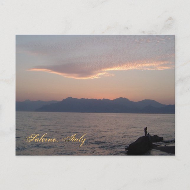 Apertura de la postal de Salerno en Italia (Anverso)