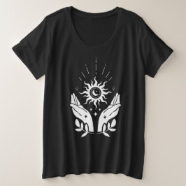 Apertura de manos, sol y luna Vibes camiseta