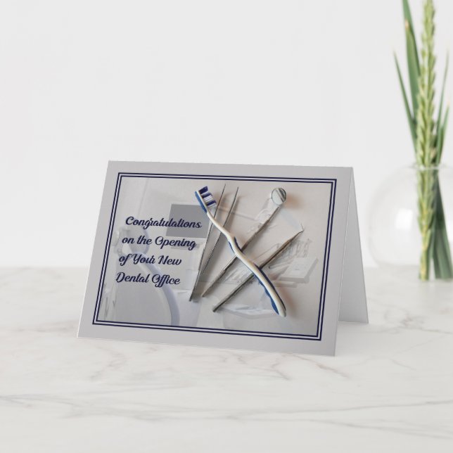 Apertura de tarjeta de felicitación Nueva oficina  (Anverso)