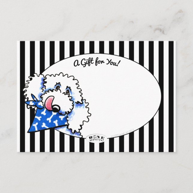 ¡Apetito de huesos de perro! Tarjetas de envoltori (Anverso)